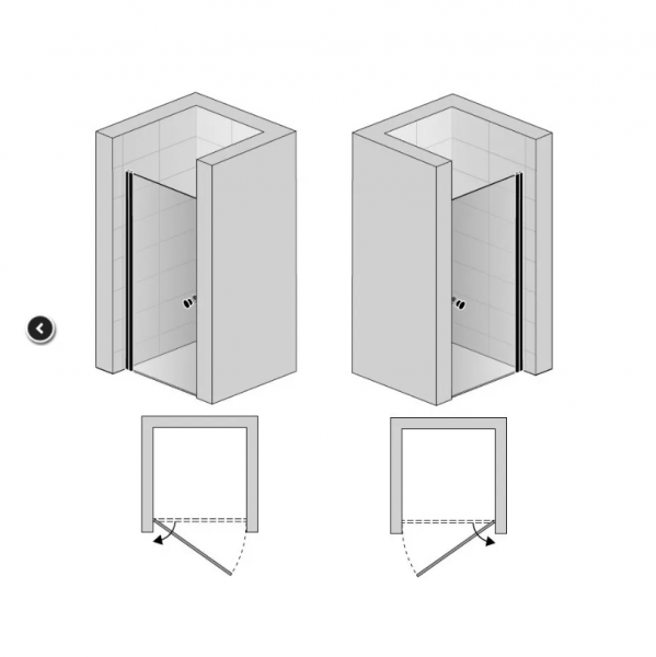 Ronal Sanswiss Solino drzwi prysznicowe 90 cm czarny mat SOL109000607