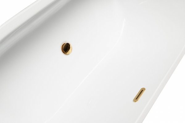 Besco Vica Slim+ wanna symetryczna 170 + syfon z przelewem biały WAVS170B+
