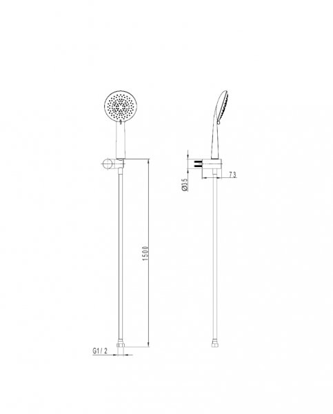 Lavita Zestaw prysznicowy z uchwytem Orion Chrome 5900378346050