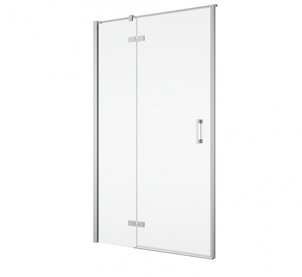 Ronal Sanswiss drzwi jednoczęściowe ze ścianką stałą w linii 90-160x0-200 cm, szkło Master Carré, profile chrom PU13PDSM21030
