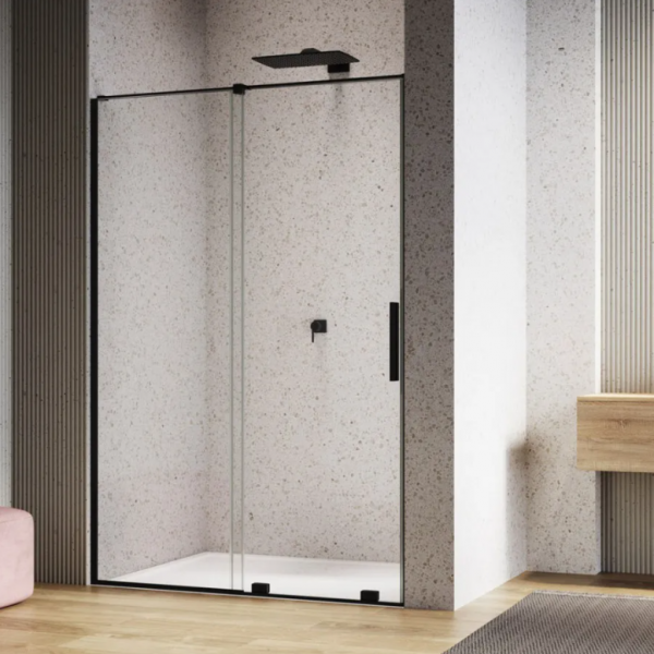 Ronal SanSwiss Amalia Drzwi Przesuwne 2-cz. 200x225 cm Czarny Mat D35S2SM40607