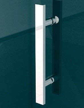 Ronal SanSwiss Pur PUR1 Drzwi jednoczęściowe wymiar specjalny profil chrom szkło Pas satynowy poziomy Lewe PUR1GSM11051