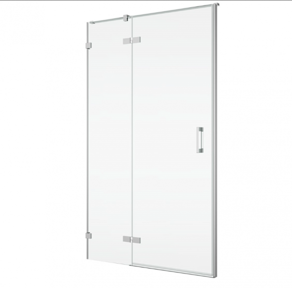 Ronal Sanswiss drzwi jednoczęściowe ze ścianką stałą w linii 90-160x0-200 cm, szkło Master Carré, profile chrom PU13DSM21030