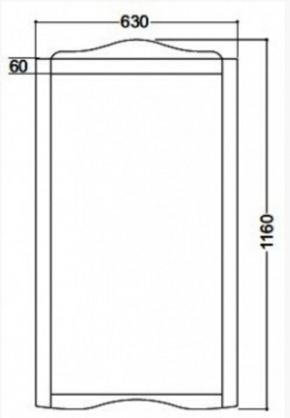 Kerasan Retro Lustro łazienkowe 63x116 cm, bordowe 731353