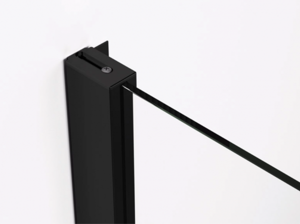 Ronal ścianka boczna 70x200 cm, szkło przezroczyste, profile BLACK LINE czarny mat TOPF20700607