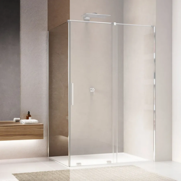 Ronal Sanswiss Amalia ścianka prysznicowa 90 cm boczna do drzwi srebrny połysk D35F10905007