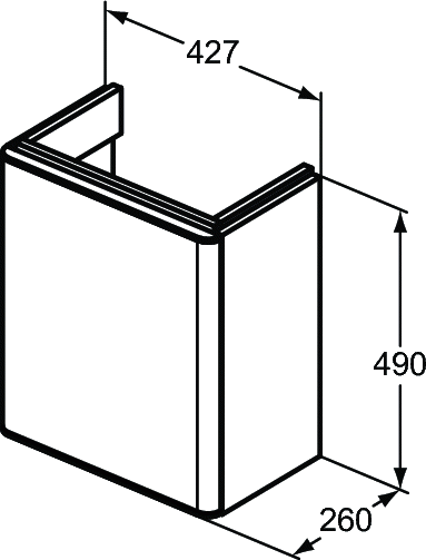 Ideal Standard Adapto Szafka pod umywalkę 43 cm ciemny orzech T4304PA