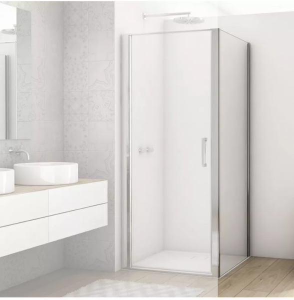 Ronal Sanswiss Divera ścianka prysznicowa 100 cm boczna do drzwi srebrny połysk D22F11005007