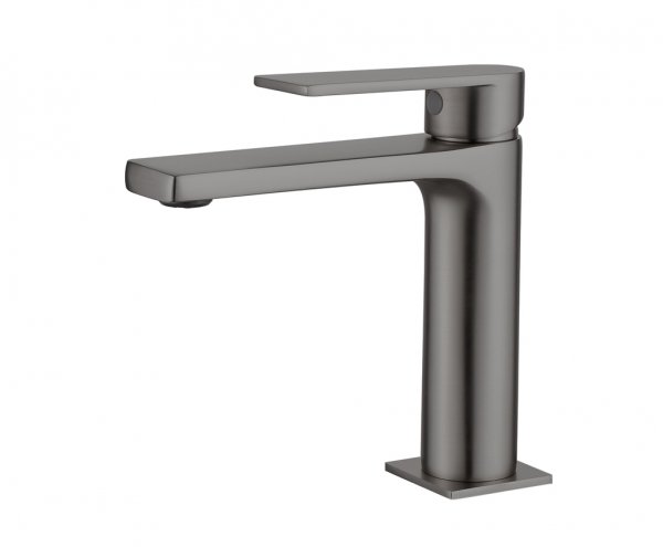 AQG Bateria umywalkowa Alpha Gun Metal z aeratorem redukującym przepływ 01ALP108GM