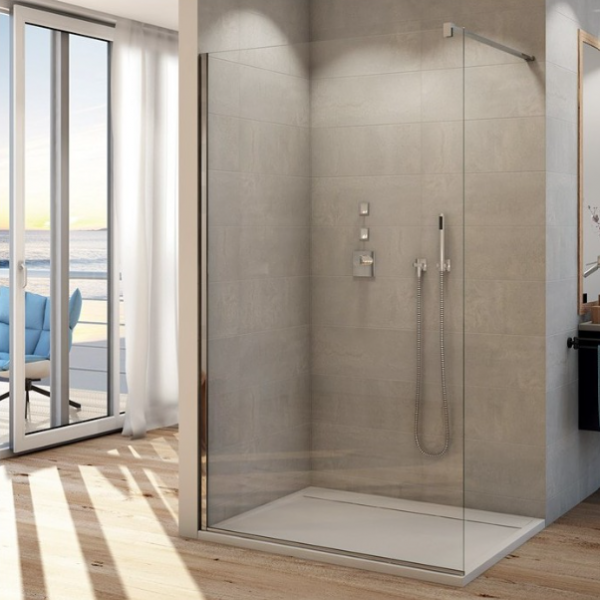Ronal Sanswiss Easy ścianka wolnostojąca Walk-in 80 cm srebrny połysk STR4P0805007