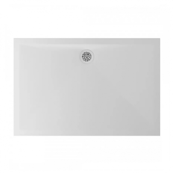 Ronal Air brodzik prostokątny 100x80 cm konglomeratowy biały mat W37A10008009