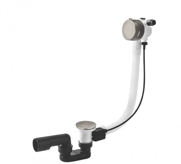 Vedo Minimalista II Przelew wannowy z korkiem automatycznym i funkcją napełniania wanny 57cm nikiel szczotkowany 346M/60/SN