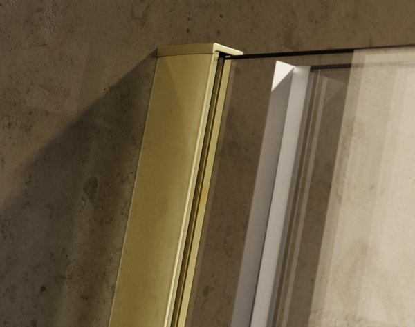 Besco Vayo Gold Kabina Walk in 110x200 cm Złota VYG100200C