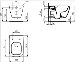 Ideal Standard i.life B Zestaw Toaleta WC 54,5x36 cm bez kołnierza + deska wolnoopadająca biała T461401+T500301