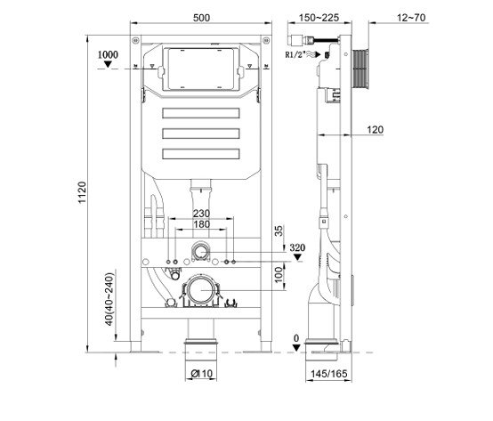 Kludi Unifix stelaż podtynkowy do miski wc wiszącej 79300  WYSYŁKA 24H