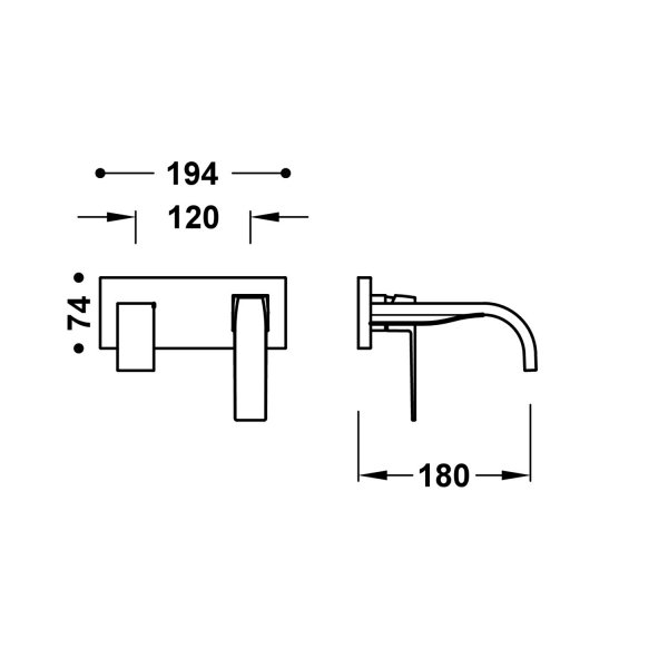Tres SLIM ELEMENT NAŚCIENNY DO PODTYNKOWEGO KORPUSU BATERII UMYWALKOWEJ-20230033AC