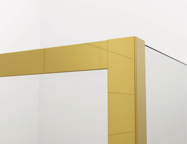 Ronal Sanswiss wejście narożne rozsuwane dwuczęściowe prawe 70-120x0-200 cm, szkło przezroczyste, profile GOLD LINE złoty CAE2DSM11207