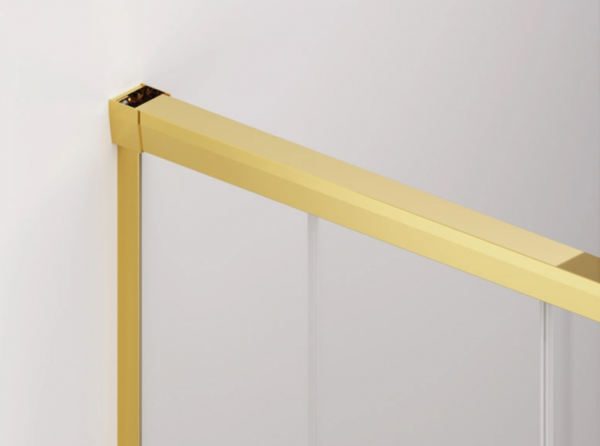Ronal Sanswiss wejście narożne rozsuwane dwuczęściowe prawe 75x200 cm, szkło przezroczyste, profile GOLD LINE złoty CAE2D0751207