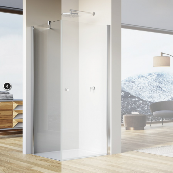 Ronal Sanswiss Solino ścianka prysznicowa 90 cm boczna do drzwi srebrny połysk SOLT109005007