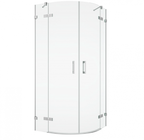 Ronal Sanswiss kabina półokrągła z drzwiami dwuczęściowymi 80x200 cm, szkło przezroczyste, profile chrom PU4P500801007