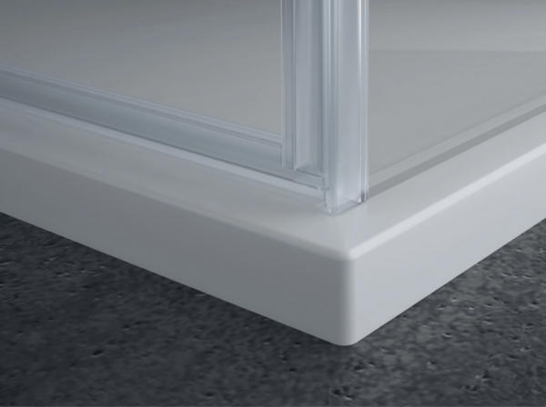 Ronal Sanswiss drzwi jednoczęściowe ze ścianką stałą w linii 90-160x0-200 cm, szkło satyna, profile chrom PU13DSM21049