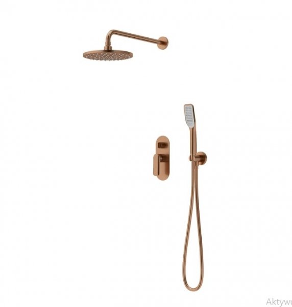Vedo Aletta Rosso Kompletny system natryskowy podtynkowy III miedź szczotkowana VBA5223/25/SM
