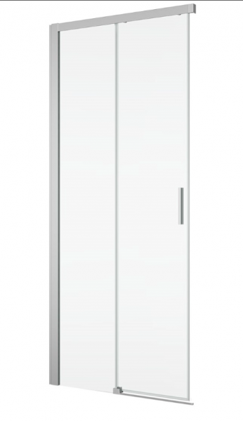 Ronal wejście narożne lewe z drzwiami rozsuwanymi, kabina asymetryczna 90x200 cm, szkło przezroczyste, profile biały TLSG0900407