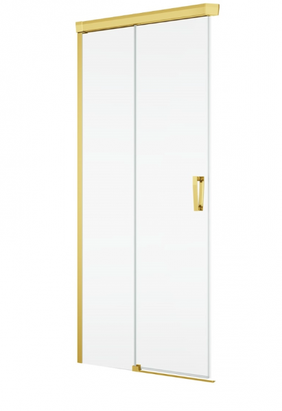 Ronal Sanswiss wejście narożne rozsuwane dwuczęściowe prawe 90x200 cm, szkło przezroczyste, profile GOLD LINE złoty CAE2D0901207