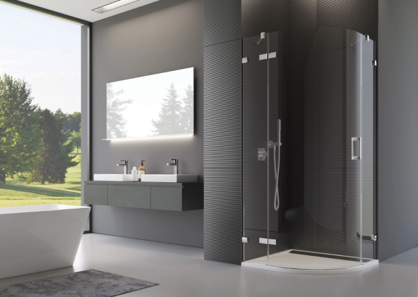 Ronal Sanswiss kabina półokrągła z drzwiami jednoczęściowymi 75-120x200 cm, szkło przezroczyste, profile chrom P3G50SM11007