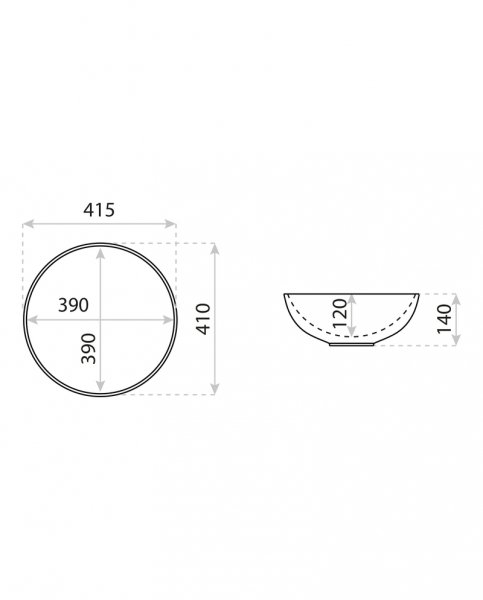Lavita Umywalka nablatowa Round 41,5x41cm 5900378310228