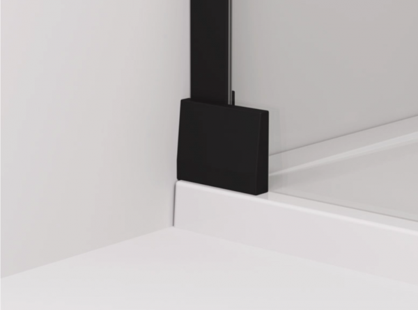 Ronal Sanswiss drzwi wahadłowe jednoczęściowe 0-100x0-200 cm, szkło przezroczyste, profile BLACK LINE CA1GSM10607