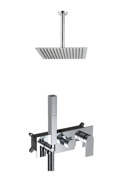 AQG Zestaw prysznicowy podtynkowy poziomy Alpha EC237 Chrom 19ALPEC23702