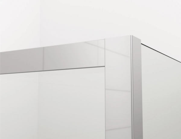 Ronal wolnostojąca ścianka boczna 90x200 cm, szkło Durlux 200, profile srebrny mat TOPF20900122