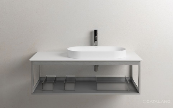 Catalano HORIZON 125 konsola podumywalkowa, podblatowa wykończenie inox 5S1255000