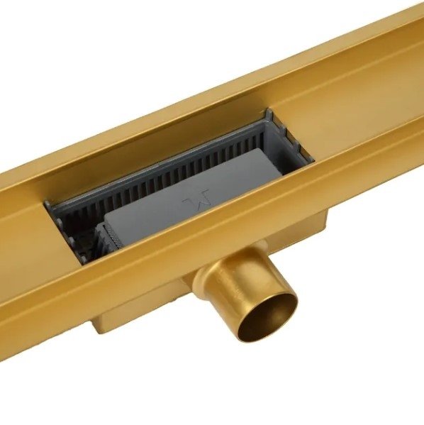 Balneo Duplex Next Mirror Gold 2w1 Odpływ liniowy dwustronny do wklejania płytki 70 cm lustrzane złoto A0101080102-2 WYSYŁKA