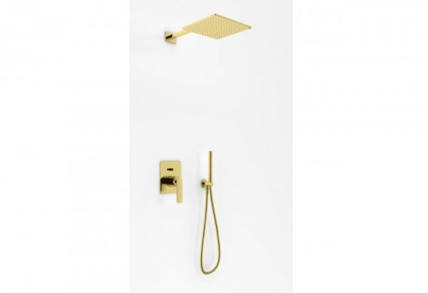 Kohlman Experience Gold zestaw prysznicowy podtynkowy z deszczownicą 30cm kolor złoty QW210EGDQ30 MAGAZYN