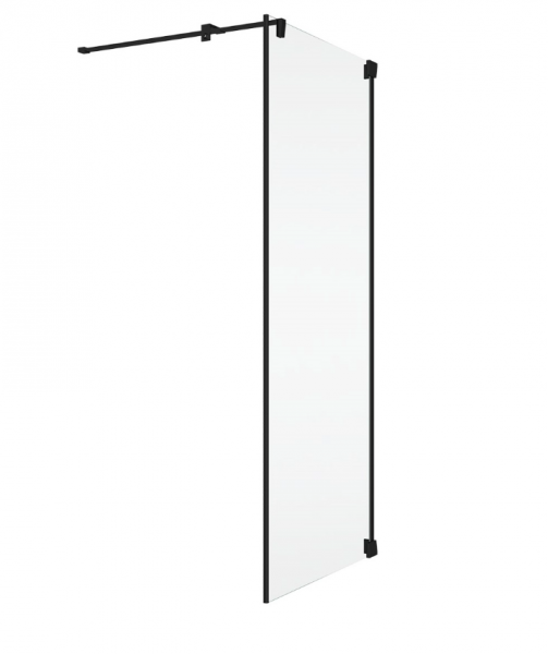 Ronal Sanswiss ścianka boczna 110x200 cm, szkło przezroczyste, profile BLACK LINE czarny mat CAT31100607