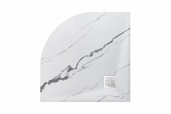 Besco Vexo Marble brodzik półokrągły 90 VM9090P