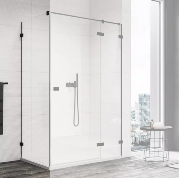 Ronal Sanswiss Annea ścianka prysznicowa 90 cm boczna do drzwi czarny mat ANTW109000607