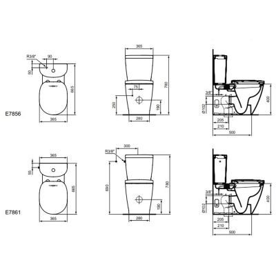 Ideal Standard Connect miska WC kompaktowa stojąca z funkcją bidetu biała E781701