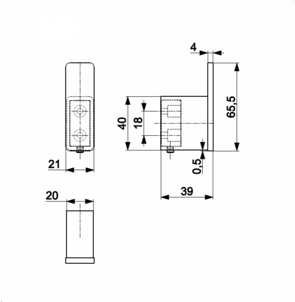 KFA wieszak łazienkowy punktowy GUN METAL GREY 86403061