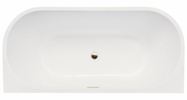 Besco Vica Slim+ wanna symetryczna 170 + syfon z przelewem biały WAVS170B+