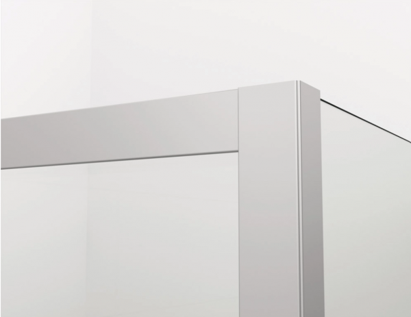 Ronal drzwi jednoczęściowe lewe ze ścianką stałą w linii 160x200 cm, szkło Durlux 200, profile srebrny mat TLS2G1600122