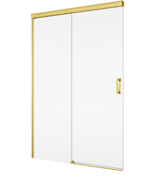Ronal Sanswiss drzwi rozsuwane dwuczęściowe prawe 100-140x0-200 cm, szkło przezroczyste, profile GOLD LINE złoty CAS2DSM11207