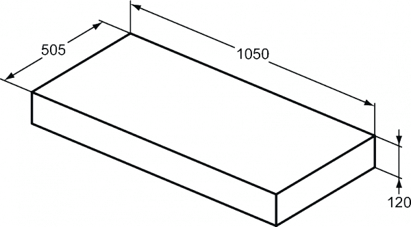 Ideal Standard Adapto Konsola 105 cm szary kamień U8408FX