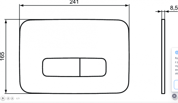 Ideal Standard oleas przycisk spłukujący p3 chrom R0124AA