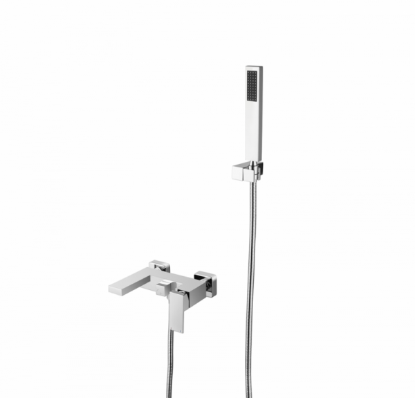 Besco Modern / Varium bateria wannowa ścienna chrom BW-MVS-CH