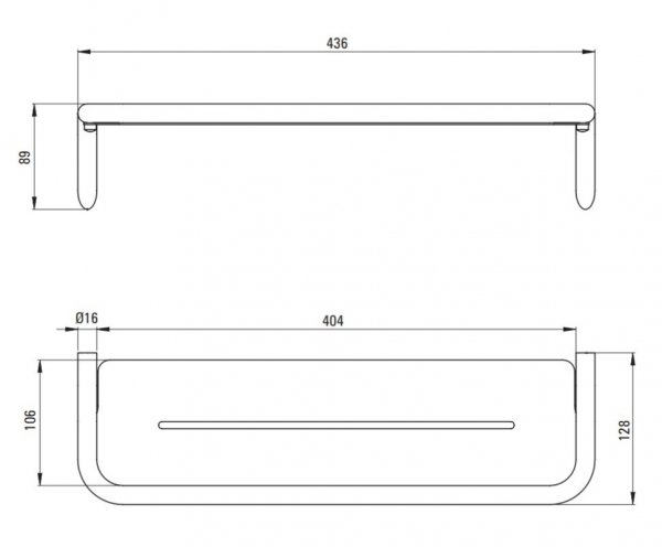 Deante Silia Półka ścienna złota ADIZ511