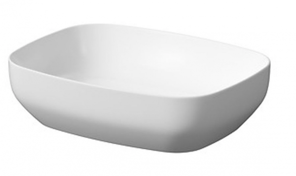 Cersanit LARGA Umywalka nablatowa prostokątna 50x38 cm biały mat K677-016