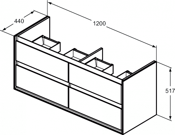 Ideal Standard Connect Air Szafka podumywalkowa 120 cm janoszary lakier E0822EQ
